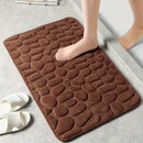 1pc Alfombra/1set Cinta para Alfombra con Relieve de Guijarros, Alfombra Suave y Cómoda, Alfombra de Espuma de Memoria - Absorbente Rápida y Lavable - Accesorios de Baño Antideslizantes/Alfombras Cinta de Doble Cara, Cinta para Alfombra Reutilizable y La