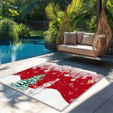 Alfombra de Lujo Seven Deer para Exterior/Interior - Alfombrilla Antideslizante Lavable a Máquina 853gsm, Ideal para Patio, Sala o Camping (Más de 1.8m) - Fácil Limpieza, Textura Suave y Diseño Geométrico, Decoración Versátil para el Hogar