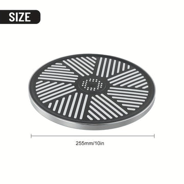 Cabezal de ducha de lluvia redondo de 10 pulgadas, alta presión de cascada con panel desmontable, fácil de limpiar, resistente a la cal, ideal para baja presión del agua, accesorio de baño de plástico con soporte colgante