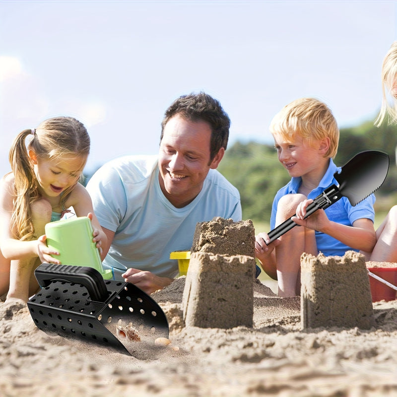 Un juego muy útil para buscar tesoros en la playa: juego de pala y cesta de plástico ABS, adecuado para arena dorada y conchas marinas - herramienta para separar arena al aire libre