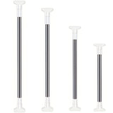 Varilla telescópica multifuncional sin diamantes para cortinas de baño, puertas y armarios - fácil instalación, estructura metálica, ideal para accesorios de RV y muebles de baño