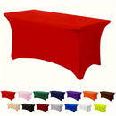 1 mantel rectangular de cobertura total, cubierta de mesa elástica de poliéster, mantel extensible lavable a máquina, cubierta ajustable resistente a arrugas, ideal para cocina, comedor, reuniones al aire libre, fiestas y eventos festivos