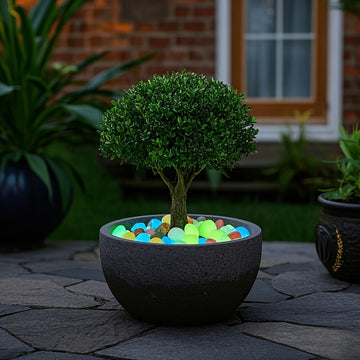 Piedras luminosas vibrantes, 1200 piezas, para decorar jardines, espacios y aceras, con arte metálico para jardín