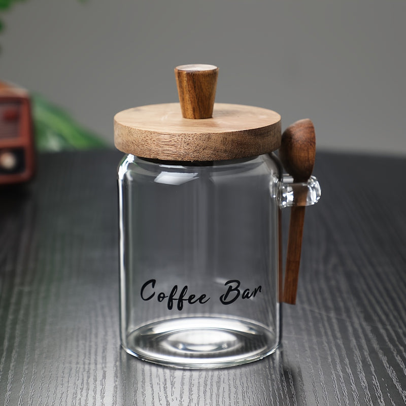 Contenedores hechos de vidrio para guardar artículos como café, té, granos, bocadillos y kimchi.