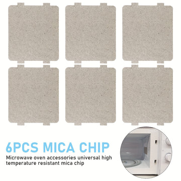 6 piezas Universales de Repuestos de Guías de Onda de Mica para Horno Microondas, Piezas de Repuesto Resistentes a Altas Temperaturas, Hojas de Aislamiento Térmico para Reparación de Microondas