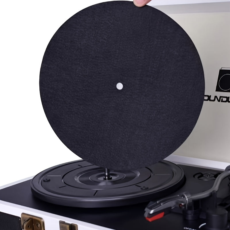 Vinyl Player Felt Singing Placemat, Anti-Static, Absorción de Choque, Alfombrilla Antideslizante, Adecuada para Vinyl Player, Extienda la Vida de su Vinyl Player
