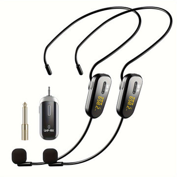 Microfono sin varillas JYX, Auriculares Portátiles con Pantalla Digital para Doble Uso, Alcance de Transmisión de 30 Metros, Adecuado para Guías Turísticos/Enseñanza/Habla/Reuniones
