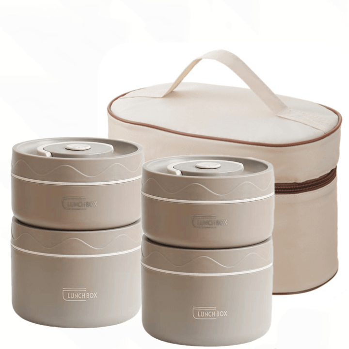 Juego de caja de almuerzo aislada y bolsa de acero inoxidable, a prueba de fugas, frescura y segura para microondas con asa para viajes escolares, regreso a la escuela.