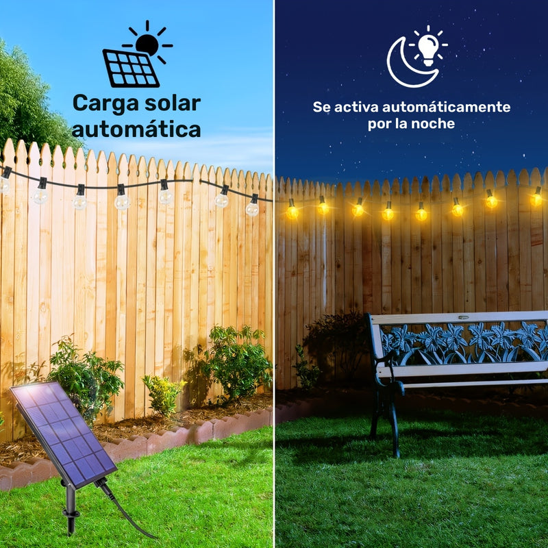 Luces solares G40, 17.25 m, 46 luces