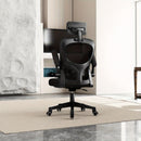 Silla de oficina ergonómica, diseño cómodo y transpirable, 4 estaciones - 12 meses, silla ejecutiva para hogar y oficina, inclinación manual, fácil de limpiar, [3 colores disponibles], base giratoria de 360°, [11 festividades para usar]