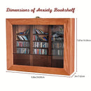 Estantería Ansiosa con 200 Libros en Miniatura Únicos - 24.99 x 19.99 cm - Exhibición Creativa y Decoración Relajante, Estantería Vibrante, Decoración de Oficina de Carpintería, Estantería Pequeña Vibrante para Escritorio y Decoración de Estantería