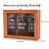 Estantería Ansiosa con 200 Libros en Miniatura Únicos - 24.99 x 19.99 cm - Exhibición Creativa y Decoración Relajante, Estantería Vibrante, Decoración de Oficina de Carpintería, Estantería Pequeña Vibrante para Escritorio y Decoración de Estantería