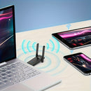 Adaptador WiFi USB de Doble Banda 1300Mbps 2.4G/5.8GHz, Tarjeta de Red Inalámbrica con Soporte 802.11AX para Portátiles/Computadoras de Escritorio/Dispositivos de Internet, Actualización de Wifi para Portátiles | Tarjeta Wifi Moderna | Conexión Estable