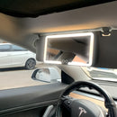 Espejo de maquillaje para coche con luz LED, con botón táctil, 3 modos de iluminación, con luz de relleno, adecuado para coches, camiones, SUVs, maquillaje de toque en cualquier momento, en cualquier lugar, mantenerse hermoso.