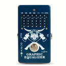 Pedal de Guitarra AHAJII Caline CP-71 EQ 6 Bandas - True Bypass, Diseño Gráfico Azul en Aleación de Aluminio con Cabeza de Toro, 9V DC Centro Negativo, 6 Bandas de Frecuencia Ajustables (100Hz-3.2kHz), Efectos para Guitarra Eléctrica, Pedal Multi-Efectos