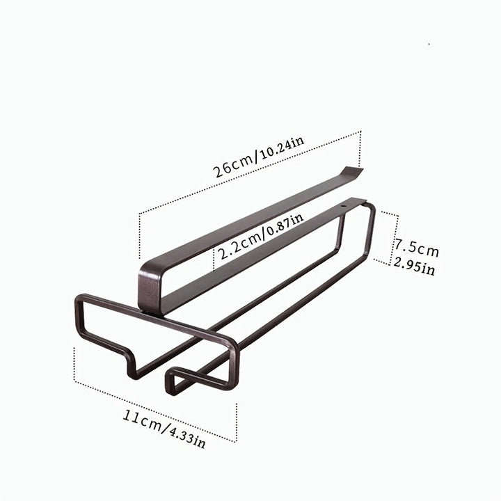 Gabinete de vino de lujo con luz para copas altas, estante de almacenamiento para copas de vino tinto, estante invertido para copas, estante colgante para el hogar sin perforaciones.