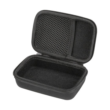 Estuche para altavoz JBL Go3, funda rígida de nailon con malla, anti deformación, anti rayones, forro interior de franela, bolsillo de malla, cierre con cremallera, doble negro