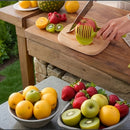 Herramienta de corte de verduras y huevos multifuncional - Utensilio de cocina fácil de usar para cortar huevos, papas, tomates, limones, manzanas en formas, utensilio de cocina portátil para exteriores, esencial para la cocina.