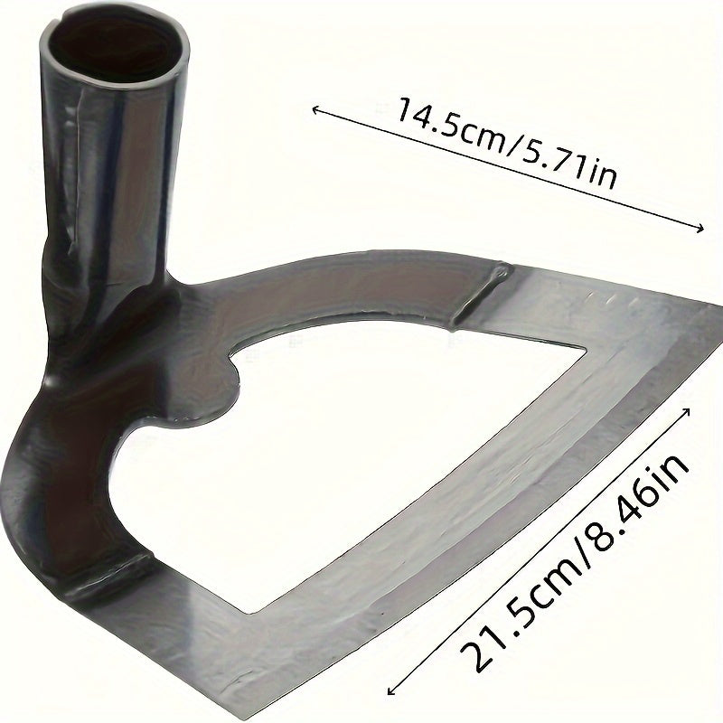 Azada de Acero al Manganeso Resistente - Punta Grande y Hueca con Diseño en Forma de Corazón para Penetración Eficiente del Suelo, Herramienta Robusta para Agricultura y Jardinería (Mango No Incluido), Desmalezado Manual, Mango Ergonómico, Equipo Durader