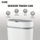 EANE, Papelera Inteligente de Alta Velocidad de Respuesta, con Acción de Apertura y Cierre, Alimentada por Batería, Sin Contacto, Resistente a Olores, Diseño Moderno para Hogar, Cocina y Baño, Accesorio de Cocina Moderno | Papelera Elegante | Operación S