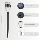 10 Piezas de Luces Solares para Tierra con Tubo Plástico, Iluminación Exterior Adecuadas para Jardín, Patio y Césped