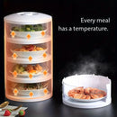Cubierta de Alimentos de Plástico Transparente Apilable - Multifuncional, a Prueba de Polvo y Conservadora de Frescura para Sobras y Comidas