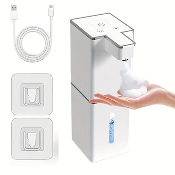 Dispensador automático de jabón líquido recargable sin contacto, 380 ml, para baño y cocina