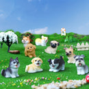 14 piezas de figuritas de resina de perro lindo, adornos de cachorro en miniatura, no requiere energía, para paisaje micro, decoración creativa de coche y escritorio, ideal para decoración de fiesta en casa, accesorios de jardinería caja ciega