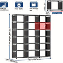 Organizador de Almacenamiento para Libros de Metal de 18 Cubos - Unidad de Estantería Rectangular Alta para Dormitorio, Sala de Estar, Oficina en Casa y Organización del Armario