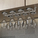 Soporte de vino vintage - Soporte de pared moderno de hierro para vino tinto y elegantes vasos, diseño que ahorra espacio para sala de estar o cocina, organizador de cocina | Elegante soporte de metal | Construcción duradera de hierro, decoración de vino