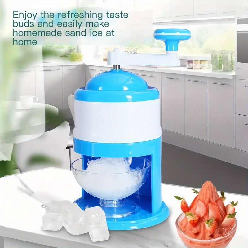 Molino de hielo manual y fabricante de nieve - Operación manual portátil, no se necesita electricidad, plástico ABS duradero, molinillo de hielo suave para cocina doméstica, uso al aire libre, fiestas y eventos, fabricación de hielo al aire libre, fabric
