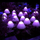 Un conjunto de luz solar en forma de hongo para el suelo con 8 funciones, cadena de luces LED para exteriores, luz ambiental navideña, decoración de patio jardín pasillo, luz de paisaje exterior para césped, 10L / 30L