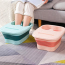 Balde Plegable Grande - Diseño Bicolor Portátil para Uso Doméstico, Cubo de Plástico Duradero para Lavandería y Remojado de Pies, Sin Necesidad de Electricidad, Ideal para Lavar la Cara, Cuidado de Manos y Regalos Festivos (Navidad/Halloween), Esencial d