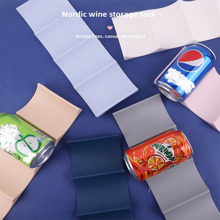 Estantería Apilable para Bebidas - Diseño Antideslizante y Ahorra Espacio, Soporte de Plástico Sencillo para Almacenamiento de Vino Tinto, Adecuado para Cocina y Comedor, Estante de Pie