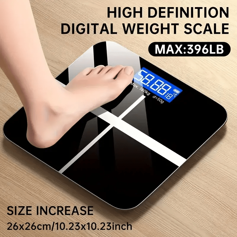 Báscula digital para el hogar, 1 pieza, funciona con baterías, báscula electrónica de precisión para pesar personas