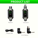 Transmisor y receptor XLR inalámbricos y transmisor y receptor inalámbricos para guitarra, adaptador de micrófono recargable para micrófono dinámico, mezclador de audio, bajo eléctrico.
