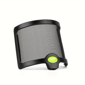 Filtro de pop de micrófono, protector de viento de micrófono flexible con malla metálica, pantalla de pop de micrófono adecuada para Blue Yeti y cualquier otro micrófono, grabación de estudio