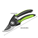 Tijeras de poda de jardín de acero aleado SK5, recubiertas de Teflón, estilo moderno, acero de carbono de alta calidad, corte sin esfuerzo para ramas de árboles, árboles frutales, arreglos florales - No se necesita electricidad