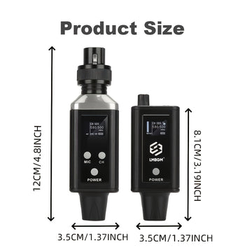 Sistema de Monitoreo Intrauditivo sin varillas LMBGM con 1 Canal y Auriculares Tipo Bodypack para Escenario, Estudio, Actuaciones, Karaoke y Otros Escenarios