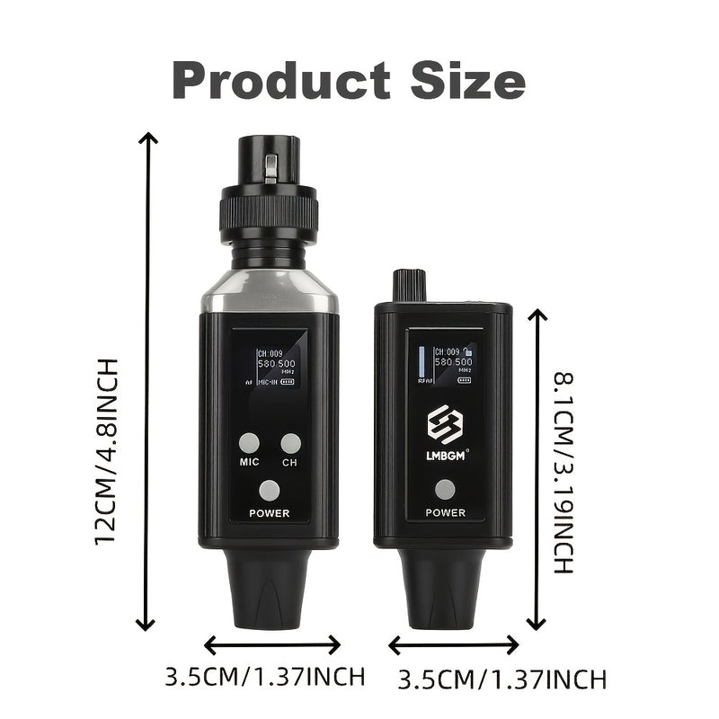 Sistema de Monitoreo Intrauditivo sin varillas LMBGM con 1 Canal y Auriculares Tipo Bodypack para Escenario, Estudio, Actuaciones, Karaoke y Otros Escenarios