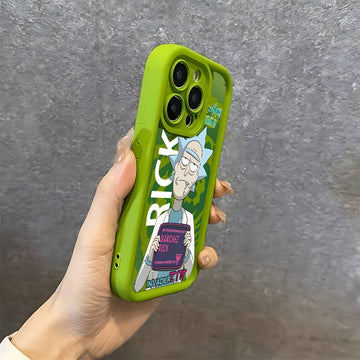 Estuche Divertido de Rick y Morty para iPhone 16, 15, 14, 13, 12, 11 Pro Max Mini XR XS X 7 8 Plus - Cubierta Trasera Suave TPU Antigolpes