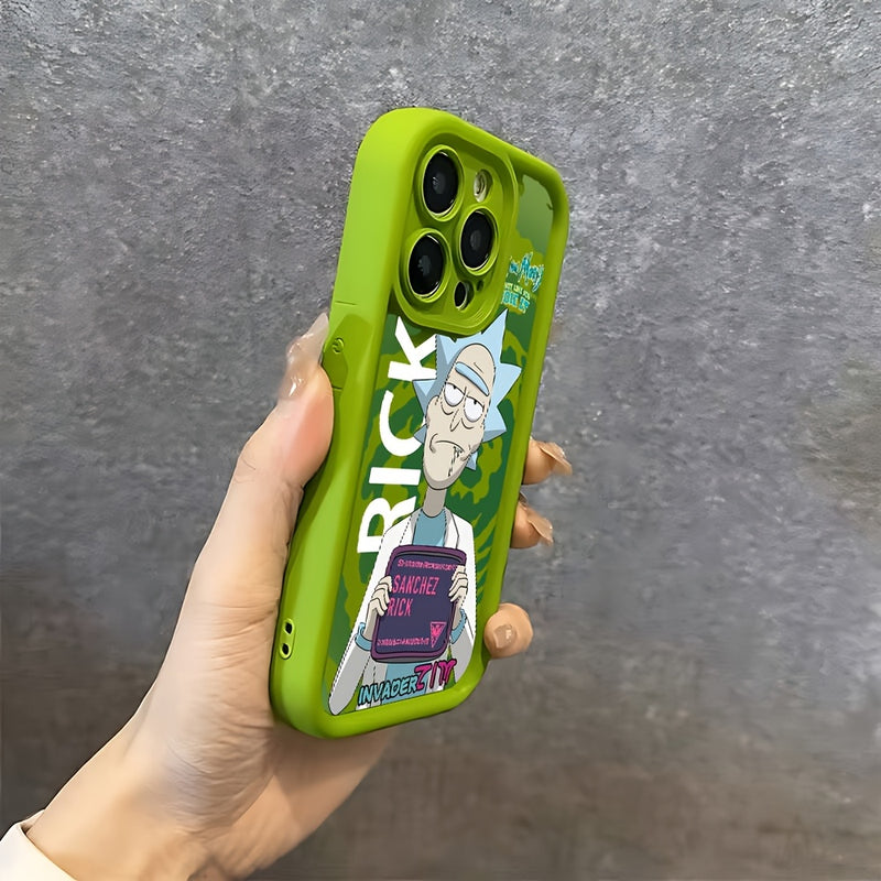 Estuche Divertido de Rick y Morty para iPhone 16, 15, 14, 13, 12, 11 Pro Max Mini XR XS X 7 8 Plus - Cubierta Trasera Suave TPU Antigolpes