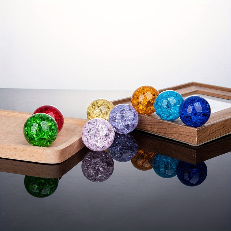 Bola de Cristal Falso Vibrante con Grietas de Hielo - Perfecta para Decoración del Hogar, Fotografía, Adivinación y Feng Shui - Regalo Ideal para Navidad, Halloween, Cumpleaños y San Valentín - Disponible en Rosa, Púrpura, Rojo, Verde, Azul, Transparent