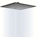 Cabezal de ducha cuadrada de alta presión - Acero inoxidable, disponible en tamaños de 20.32 cm/25.4 cm/30.48 cm, resistente al óxido con filtro para agua dura, acabado negro mate, reemplazo de cabezal de ducha, flujo potente
