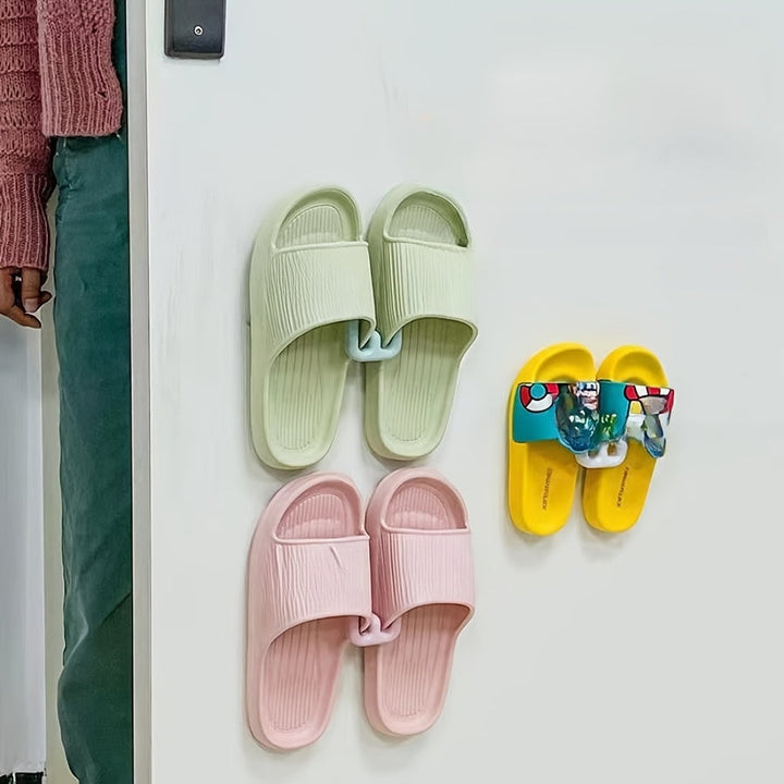 1 Pieza, Zapatilla Sin Perforaciones R, Estante De Drenaje De Inodoro Montado En La Pared Del Baño, Estante De Secado De Zapatos, Suministros De Organización Y Almacenamiento Del Hogar, Accesorios De Baño