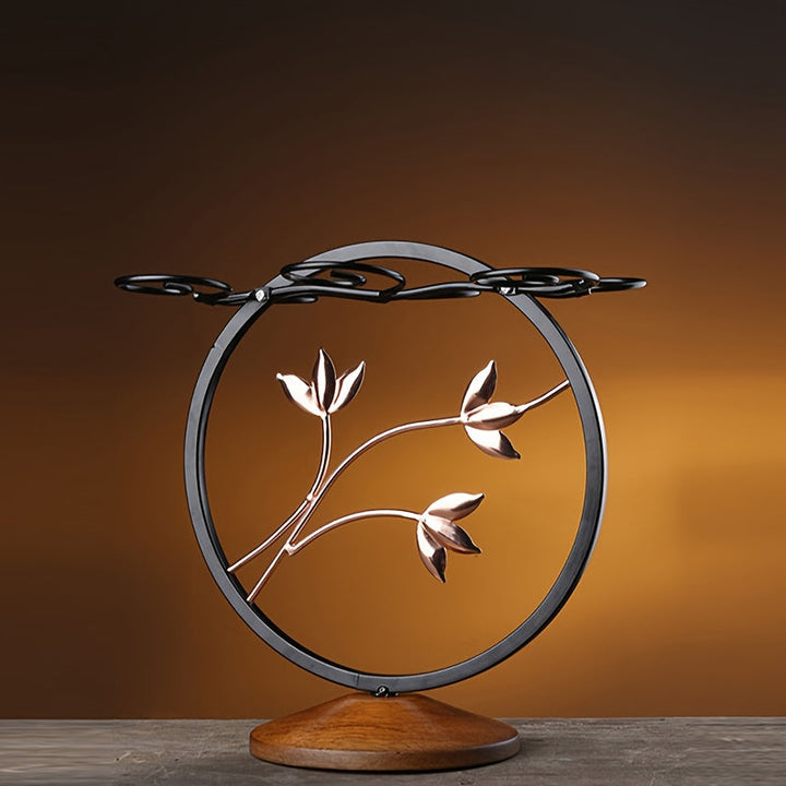 Portavinos de vino de estilo europeo elegante, creativo arte de metal hierro para el hogar, diseño de estantería colgante, solución de almacenamiento decorativa y funcional para vinos