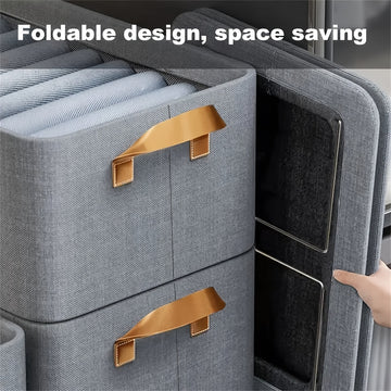 Organizador de ropa, caja plegable para armario, caja de almacenamiento de tela, caja para libros, organizador de pantalones