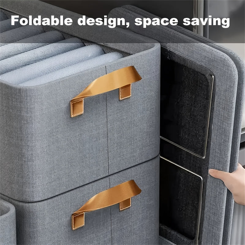 Organizador de ropa, caja plegable para armario, caja de almacenamiento de tela, caja para libros, organizador de pantalones