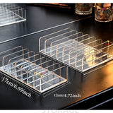 Organizador de Paleta de Sombras de Ojos de Acrílico Transparente - Estante de Almacenamiento de Cosméticos Portátil con Cajón para Baño y Tocador