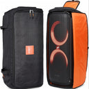Bolsa de reemplazo para PartyBox 710, bolso y mochila portátil de tela resistente con asas ergonómicas y correas acolchadas, bolsillos de malla para viajes, exteriores y fiestas (negro/naranja), bolsa de viaje plegable, accesorio de audio elegante